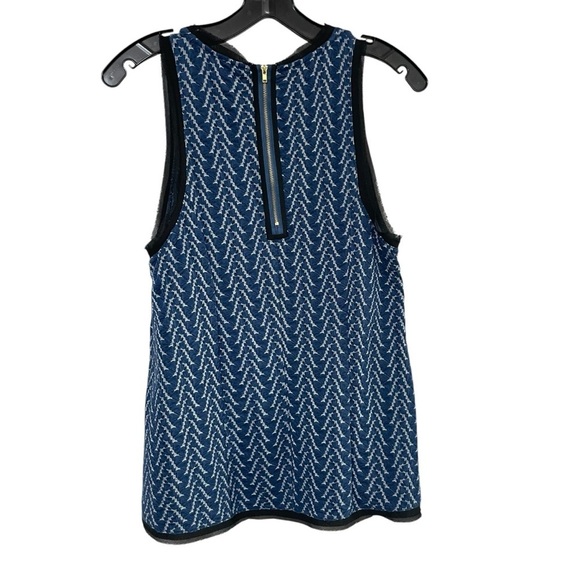 Anthropologie Postmark Women's M Sleeveless Tank Blue Black Textured Top - Picture 4 of 12
